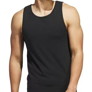 adidas Mens Size Medium Performance Stretch Cotton 2 Pack Tank Top In Black